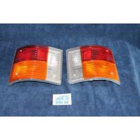 A112 2°S.   PAIR REAR TAILIGHTS (WITH RETRO)  WHITE BOARD  CARELLO
