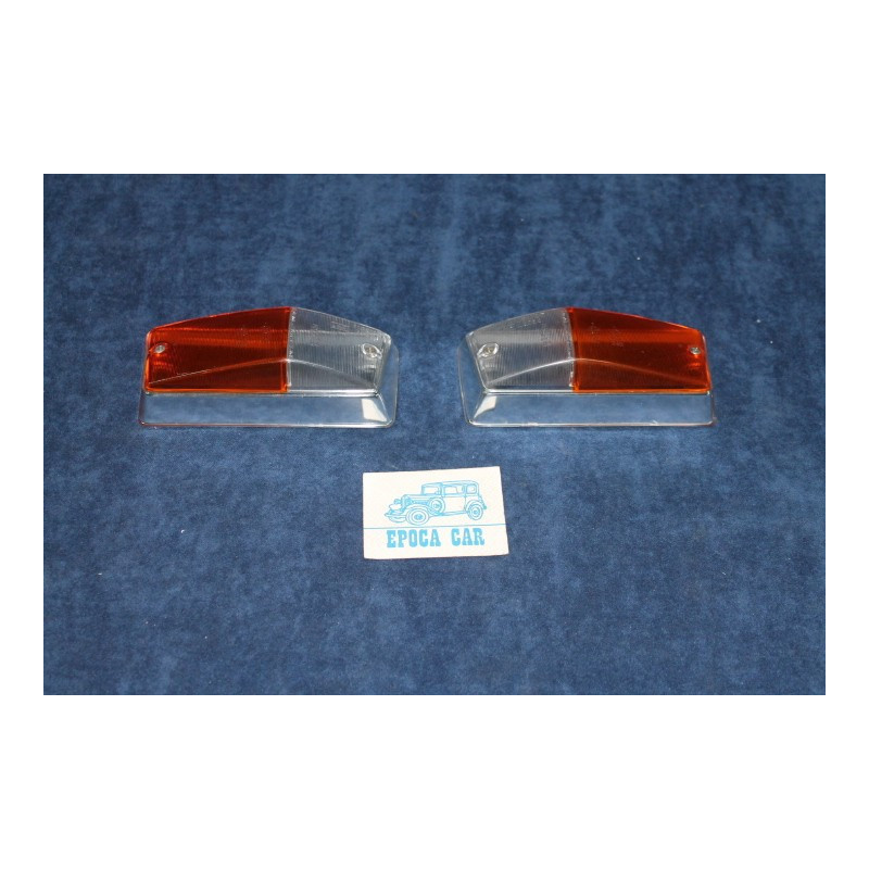 FULVIA ZAGATO 2°S.   PAIR BICOLORED LENSES FOR FRONT TAILIGHTS   CIBIE'