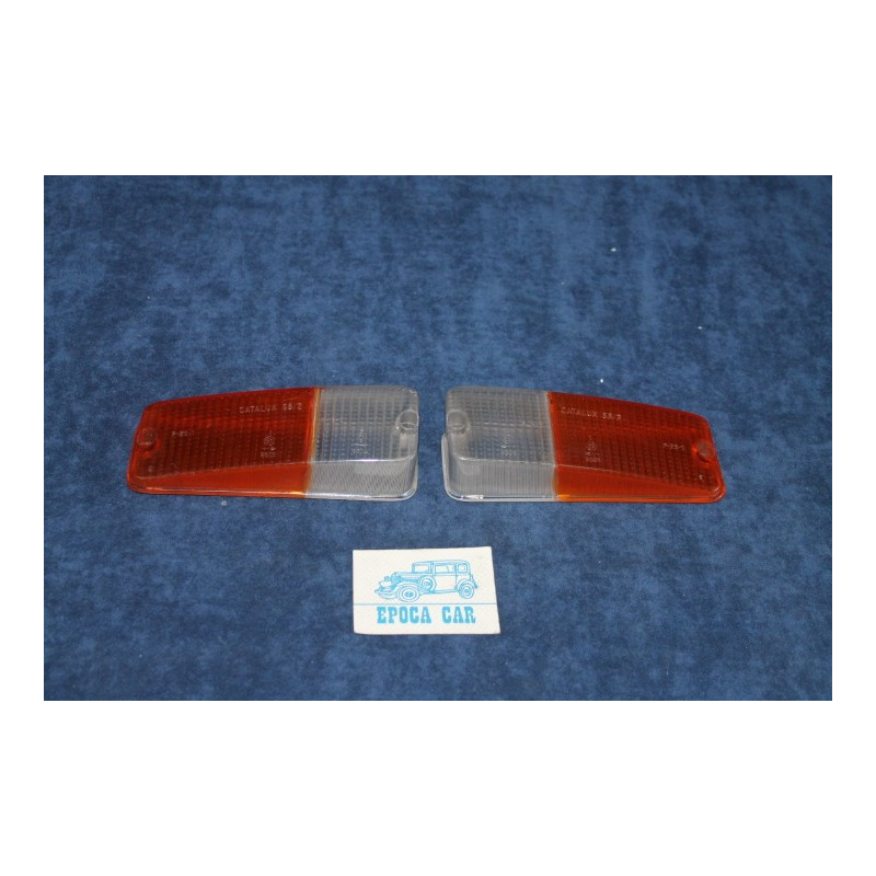 132   PAIR BICOLORED LENSES FOR FRONT LIGHTS   CATALUX