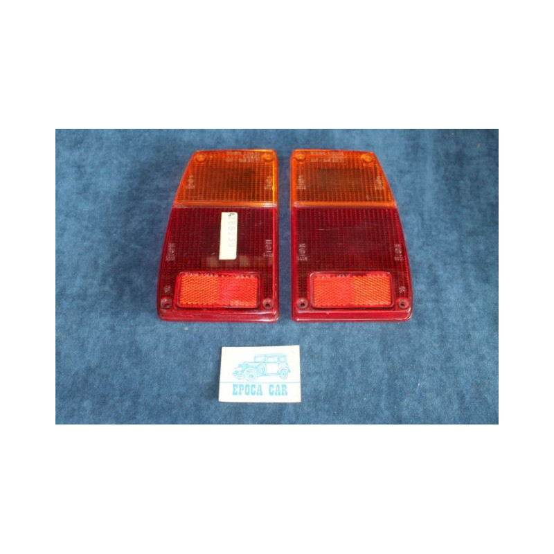 128 COUPE' S-SL  PAIR BICOLORED LENSES FOR REAR LIGHTS (LITTLE SCREW)   STARS