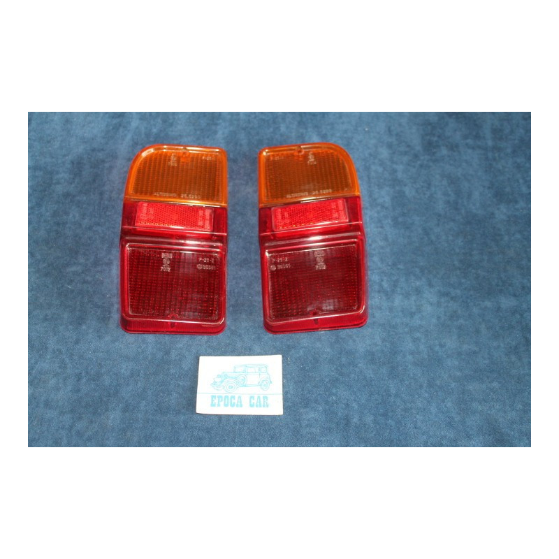 128 FAMILIARE  PAIR LENSES  FOR REAR LIGTHS  BLACK EDGE    ALTISSIMO
