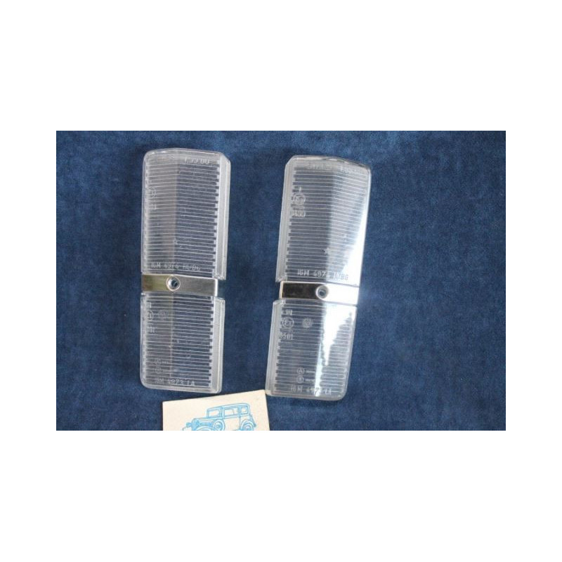 125 1°S  PAIR CLEARS LENSES FOR FRONT LIGHTS   STARS