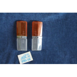 125 1°S  PAIR BICOLORED LENSES FOR FRONT LIGHTS   CATALUX