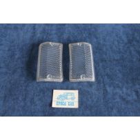 124 SPECIALSPECIAL T '71  PAIR CLEARS LENSES FOR FRONT LIGHTS   STARS
