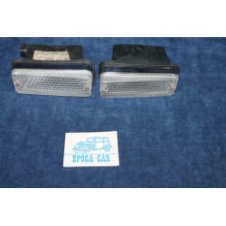 124 SPORT COUPE'  PAIR CLEAR FRONT LIGHTS WITH CAPS   ALTISSIMO