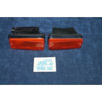 124 SPORT COUPE'  PAIR ORANGE FRONT LIGHTS WIYH CAPS   CATALUX