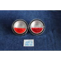 850 SPORT COUPE'  PAIR WHITE  RED REAR LIGHTS   STARS