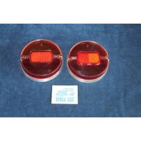 850 COUPE' 1°S  PAIR LENSES FOR REAR LIGHTS (PRINTED CIRCLES)   BELLU'