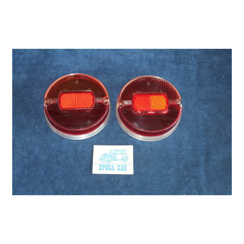 850 COUPE' 1°S  PAIR LENSES FOR REAR LIGHTS (PRINTED CIRCLES)   BELLU'