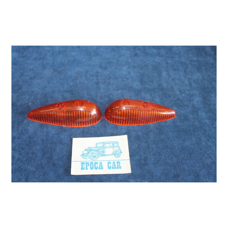 500 N  PAIR ORANGE LENSES FOR FRONT LIGHTS   LEART