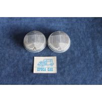 124 COUPE' 1°S  PAIR LENSES FOR FRONT LIGHTS   STARS