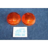 850 COUPE' 1°S  COPPIA PLASTICHE ARANCIONI PER FANALINI ANT.   CATALUX