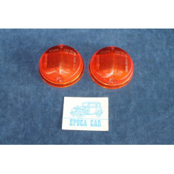 124 COUPE' 1°S  PAIR ORANGE LENSES FOR FRONT LIGHTS   STARS