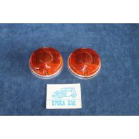 124 COUPE' 1°S  COPPIA PLASTICHE ARANCIONI PER FANALINI ANT.   SENZA MARCA