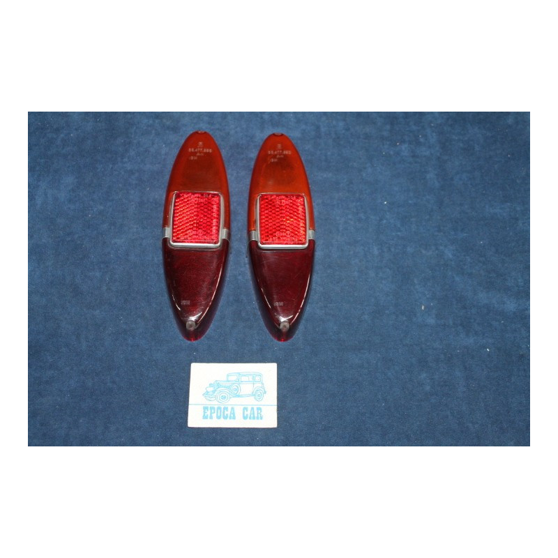 1100 (1958)  PAIR LENSES FOR REAR LIGHTS WITH REFLECTOR   BELLU'