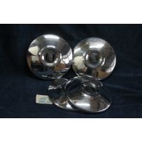 SET 4 PEZZI COPPA RUOTA CROMATA FIAT 1800 2100 1500L