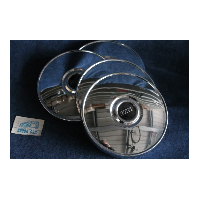 FIAT 124 BERLINA 72'    124 SPECIAL 72' SET 4 CHROMED HUBCAP WHEELS