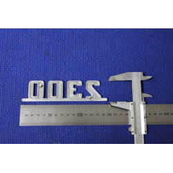 FIAT 2300 METAL CHROME RELIEF