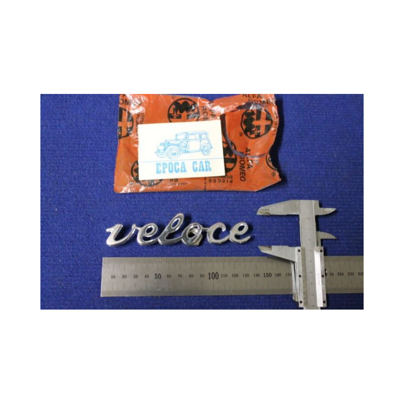 SCRITTA    " VELOCE "  METALLO CROMATO