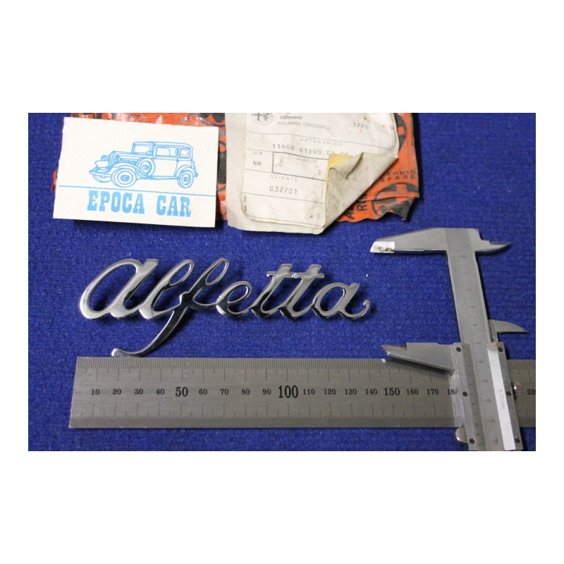 EMBLEM  ALFETTA  (FLAT TYPE) METAL CHROME