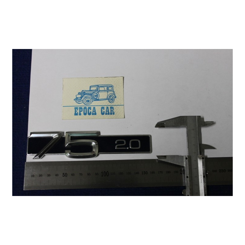 SCRITTA  " 75  2.0"   METALLO E PLASTICA