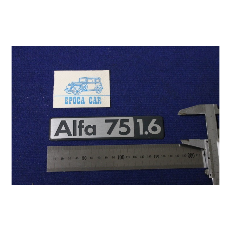 SCRITTA " ALFA 75 1.6 "  metallo opaco