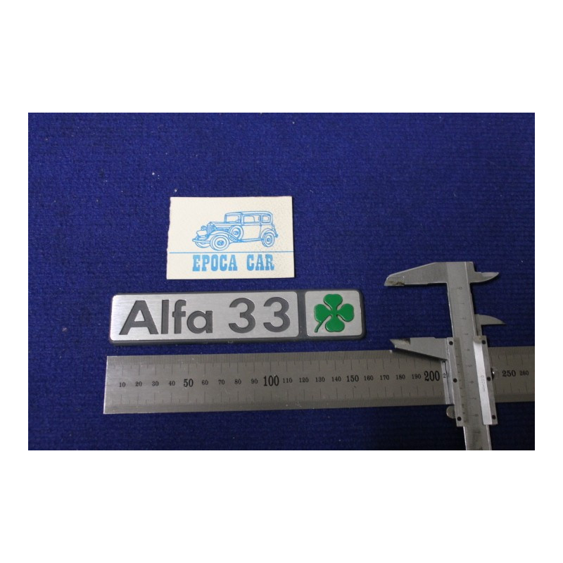 SCRITTA "ALFA 33" (+ QUADRIFOGLIO VERDE)  METALLO OPACO