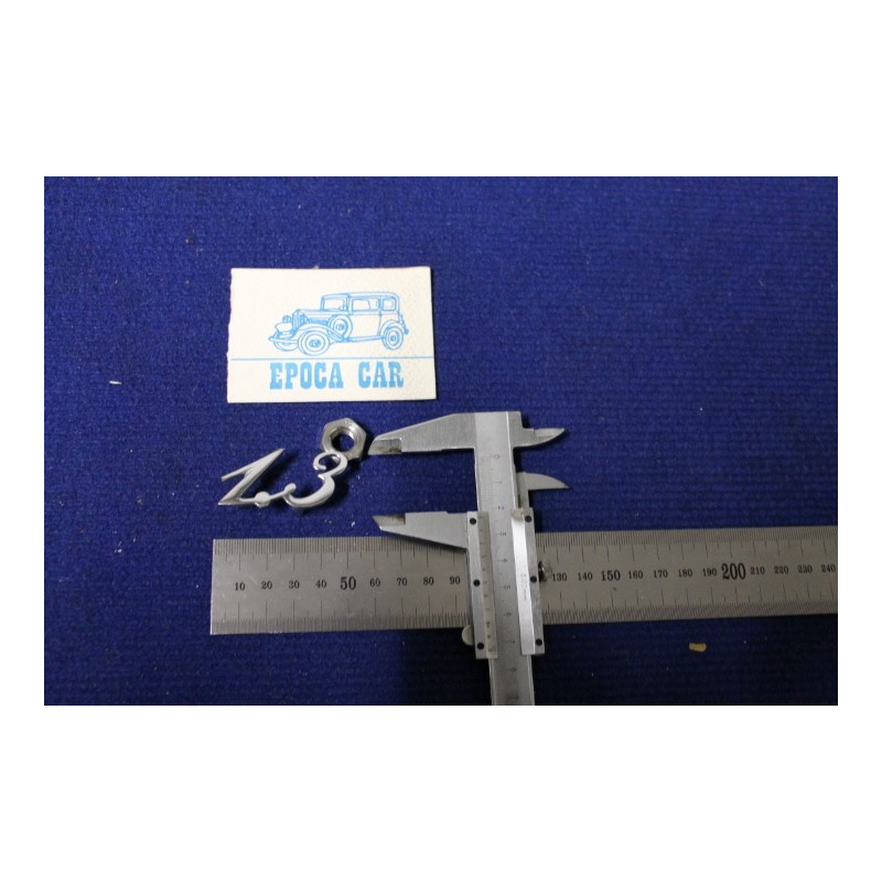 SCRITTA "1.3" ALTEZZA 21 MM SPESSORE FINO METALLO CROMATO