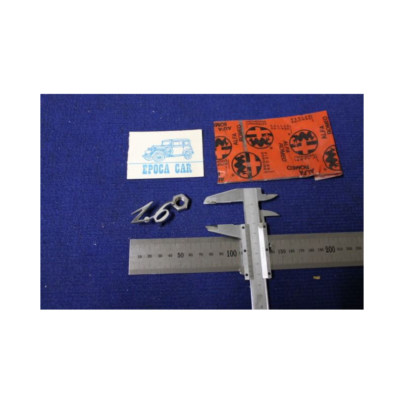 EMBLEM "1.6"  THIN THICKNESS METAL CHROME
