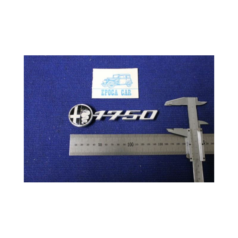 SCRITTA "1750" CON STEMMA   TIPO GRANDE  METALLO CROMATO