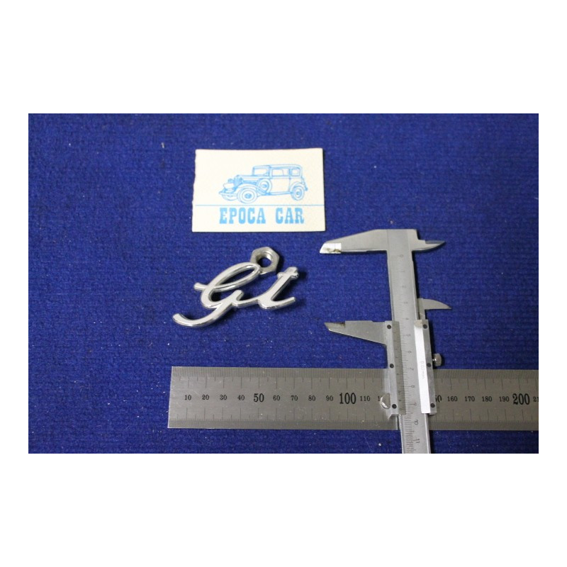 SCRITTA "GT" IN CORSIVO   METALLO CROMATO
