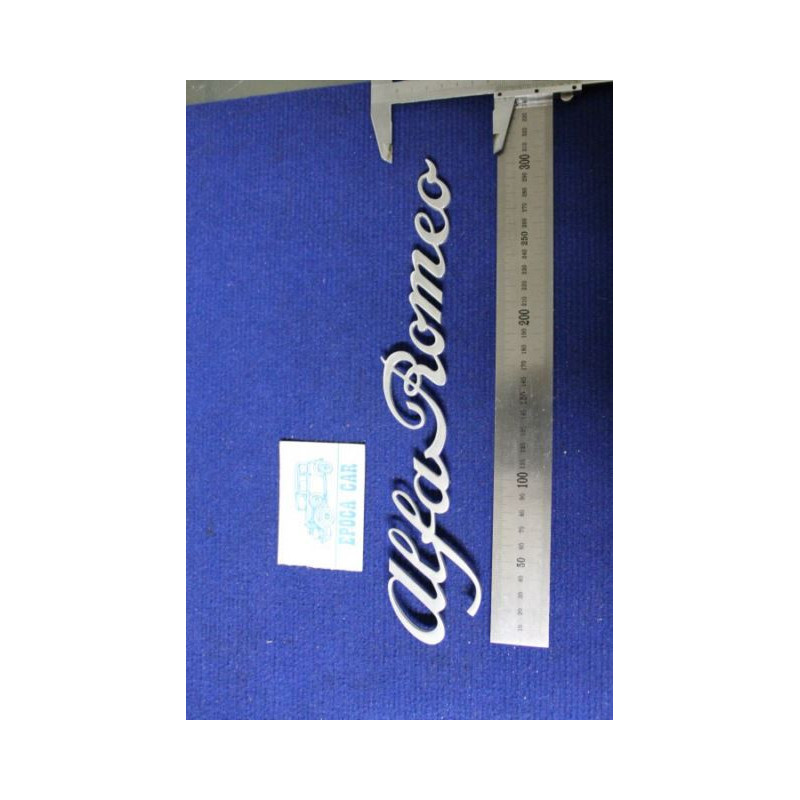 SCRITTA "ALFA ROMEO" 305 MM   IN LEGA LEGGERA CROMATA