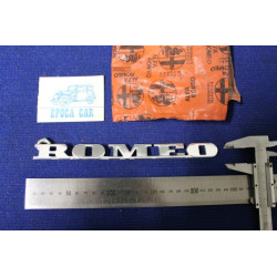 SCRITTE "ALFA" "ROMEO" (DUE PEZZI - VENDITA IN COPPIA)  METALLO CROMATO