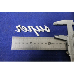 SCRITTA "SUPER" IN CORSIVO TIPO GRANDE  ALLUMINIO
