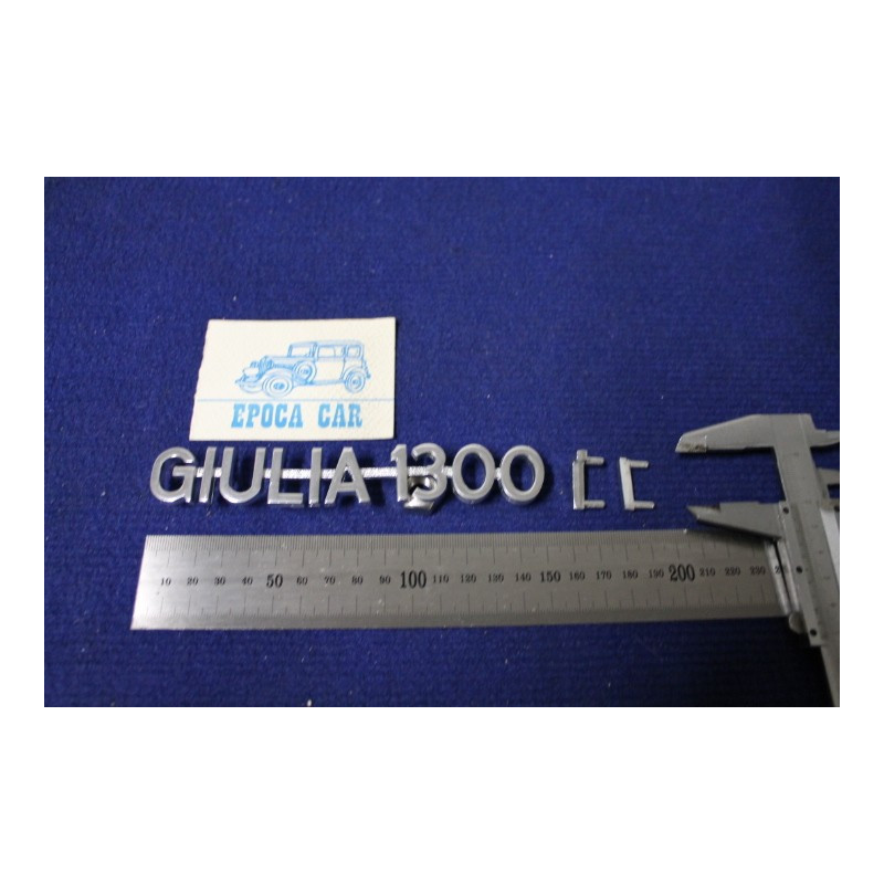 SCRITTA "GIULIA 1300" (+ TI ) MAIUSCOLO  ALLUMINIO