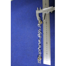 SCRITTA "DAUPHINE ALFA ROMEO"  METALLO CROMATO