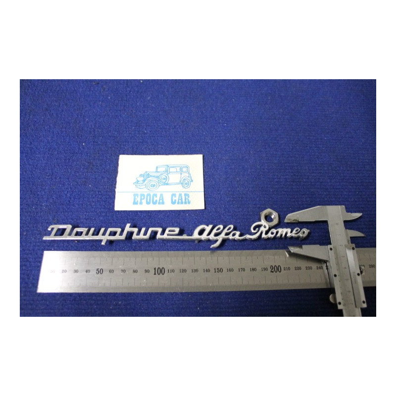 EMBLEM "DAUPHINE ALFA ROMEO"   ALLUMINIUM