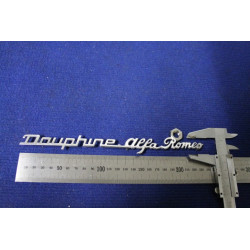 SCRITTA "DAUPHINE ALFA ROMEO"  ALLUMINIO