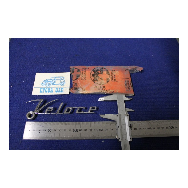 EMBLEM "VELOCE"  METAL CHROME