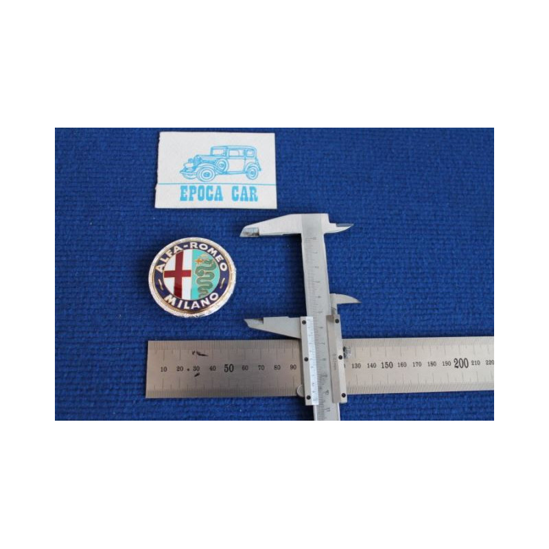 STEMMA "ALFA ROMEO MILANO" METALLO SMALTATO X GIULIETTA, 1900, 2000 2600 TOURING  FINO AL 1960