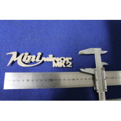 EMBLEM "MINI MINOR MK2" (THIN THICKNESS) METAL