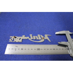 SCRITTA "MINI MINOR MK2" (SPESSORE FINO) METALLO OPACO