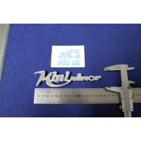 SCRITTA "MINI MINOR (SPESSORE GROSSO) METALLO CROMATO