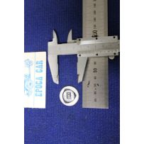 ROUND BADGE "LANCIA"  25mm DIAMETER  PLASTIC