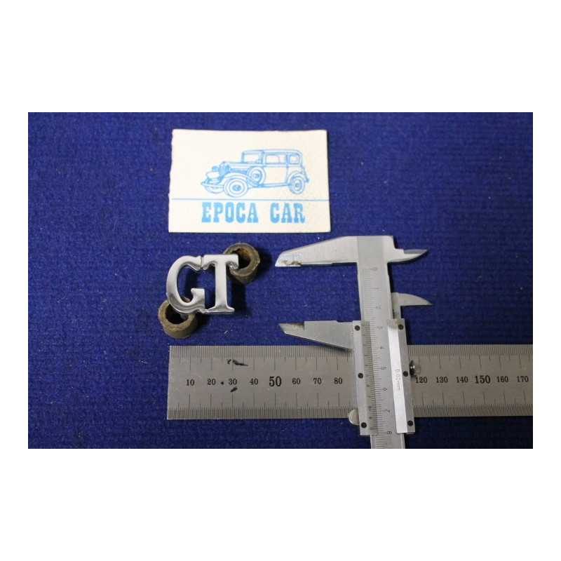 EMBLEM "GT"   METAL CHROME