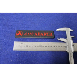 EMBLEM "A112 ABARTH" RED WRITING  PLASTIC
