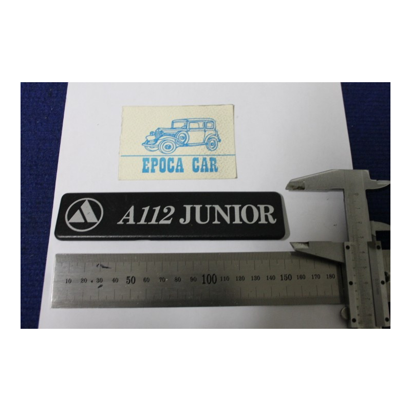 EMBLEM "A112 JUNIOR"  BLACK PLASTIC
