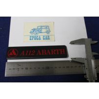 EMBLEM "A112 ABARTH" RED WRITING  PLASTIC