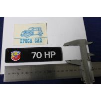 EMBLEM "ABARTH 70HP"  BLACK PLASTIC