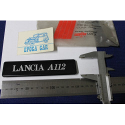 EMBLEM "LANCIA A112"  BLACK PLASTIC